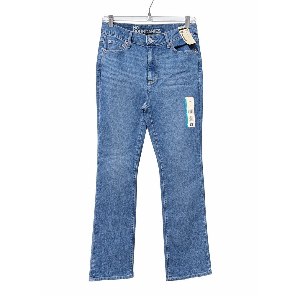 No Boundaries Womens Mid-Rise Bootcut Jeans Medium Wash Blue Size 10 NWT
